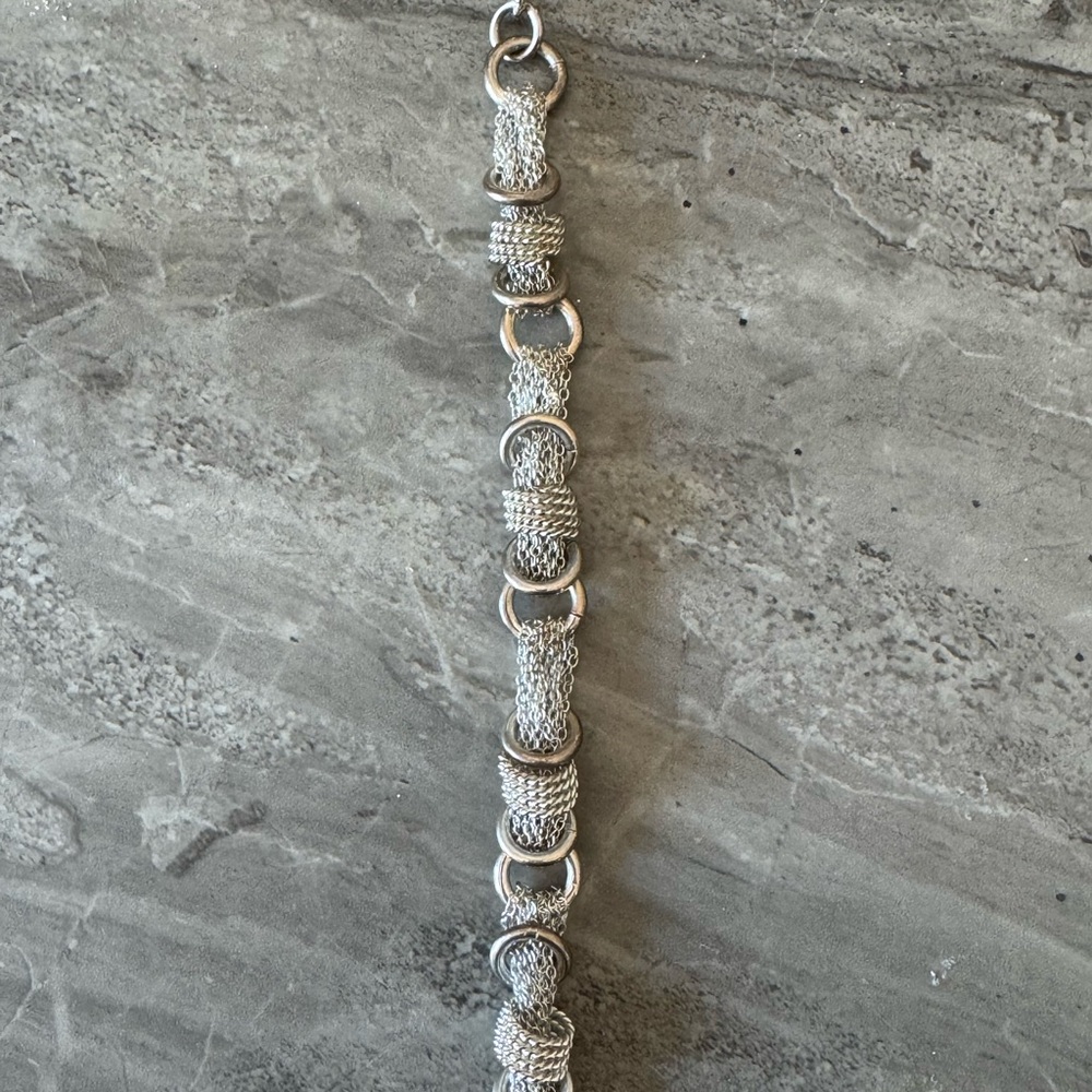 Silver Mesh Link Bracelet